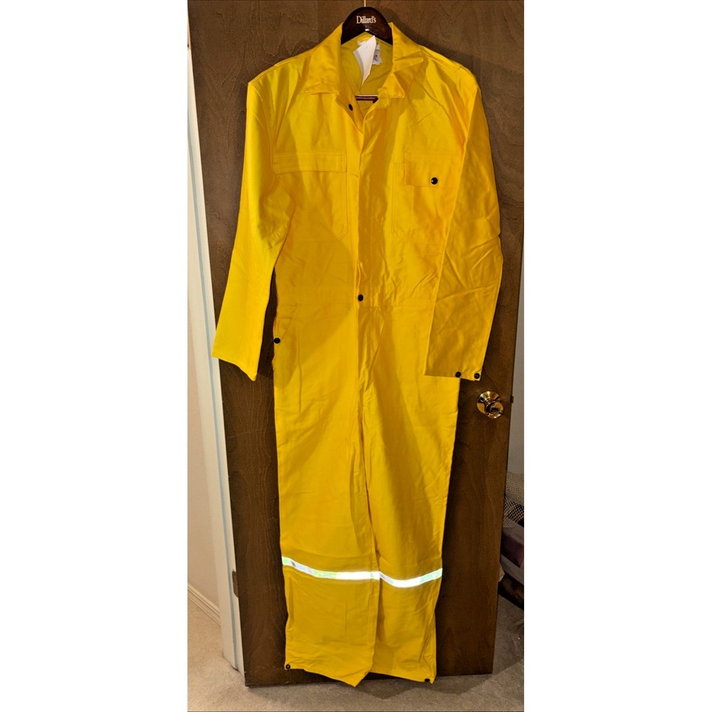 WENAAS ANTIFLAME COVERALLS Yellow Flame-Resistant Workwear Size 46 NWT